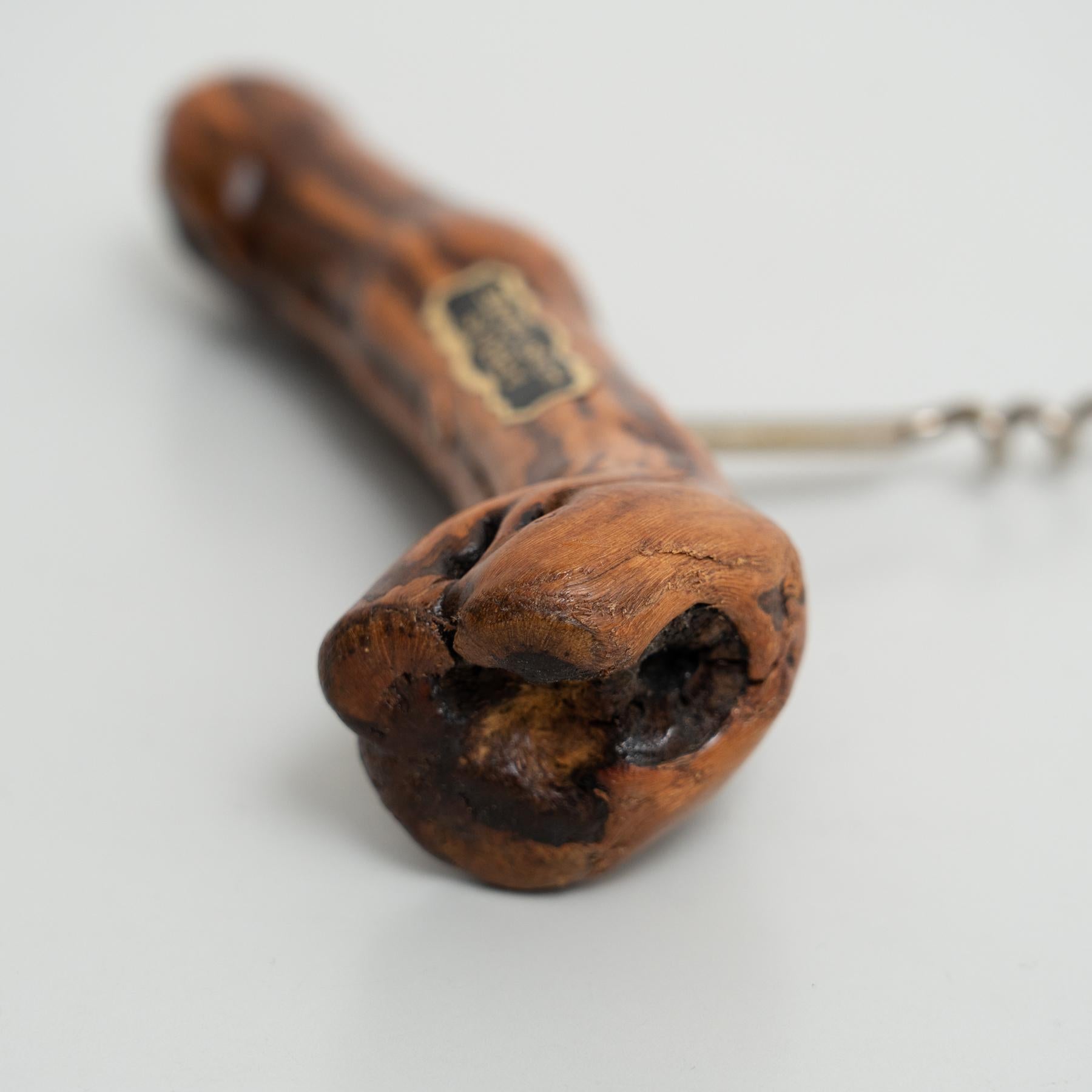 Unique 1930s French Vine Wood Corkscrews by Laurent Siret – Set of 2 For Sale 6