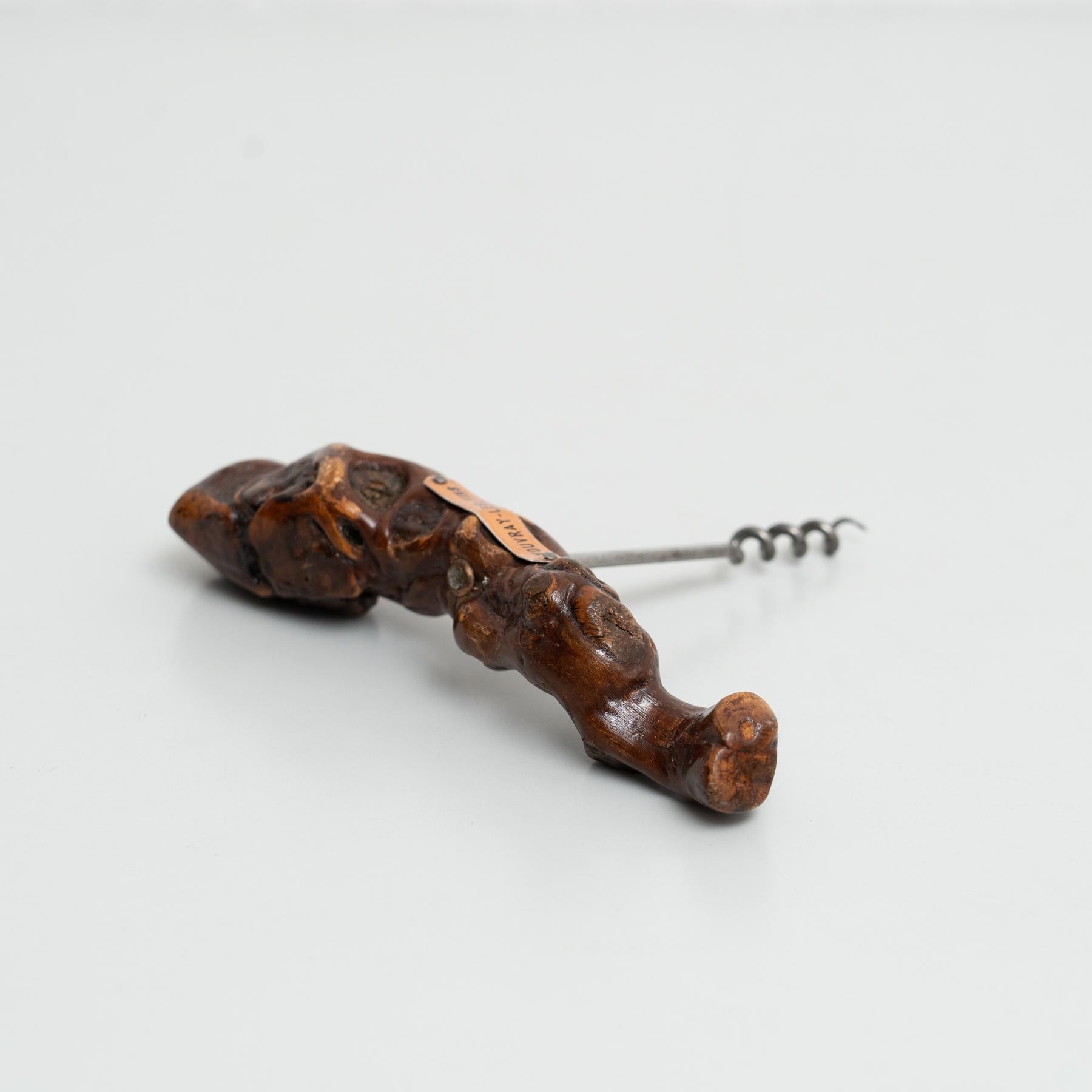 Unique 1930s French Vine Wood Corkscrews by Laurent Siret – Set of 2 For Sale 9