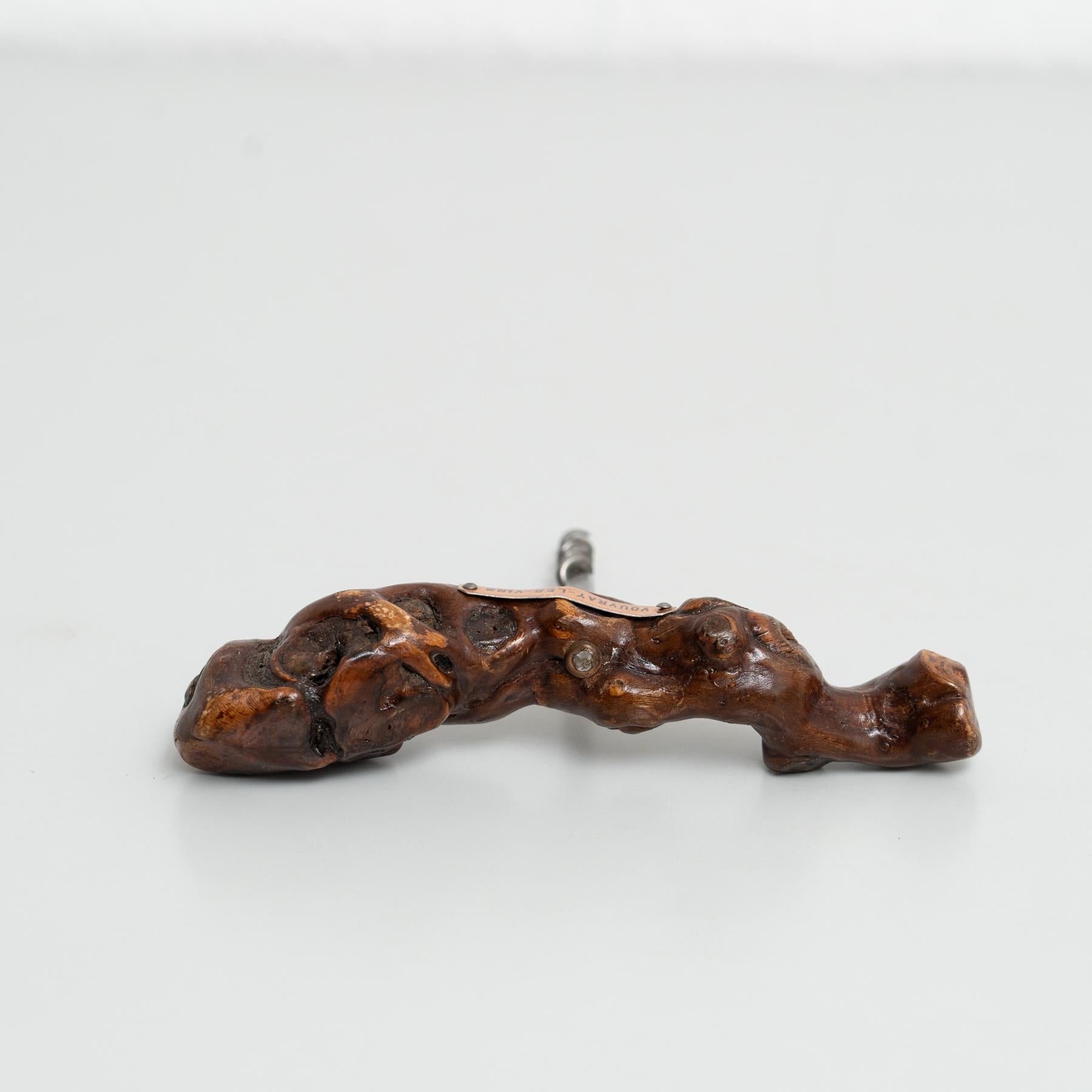 Unique 1930s French Vine Wood Corkscrews by Laurent Siret – Set of 2 For Sale 10