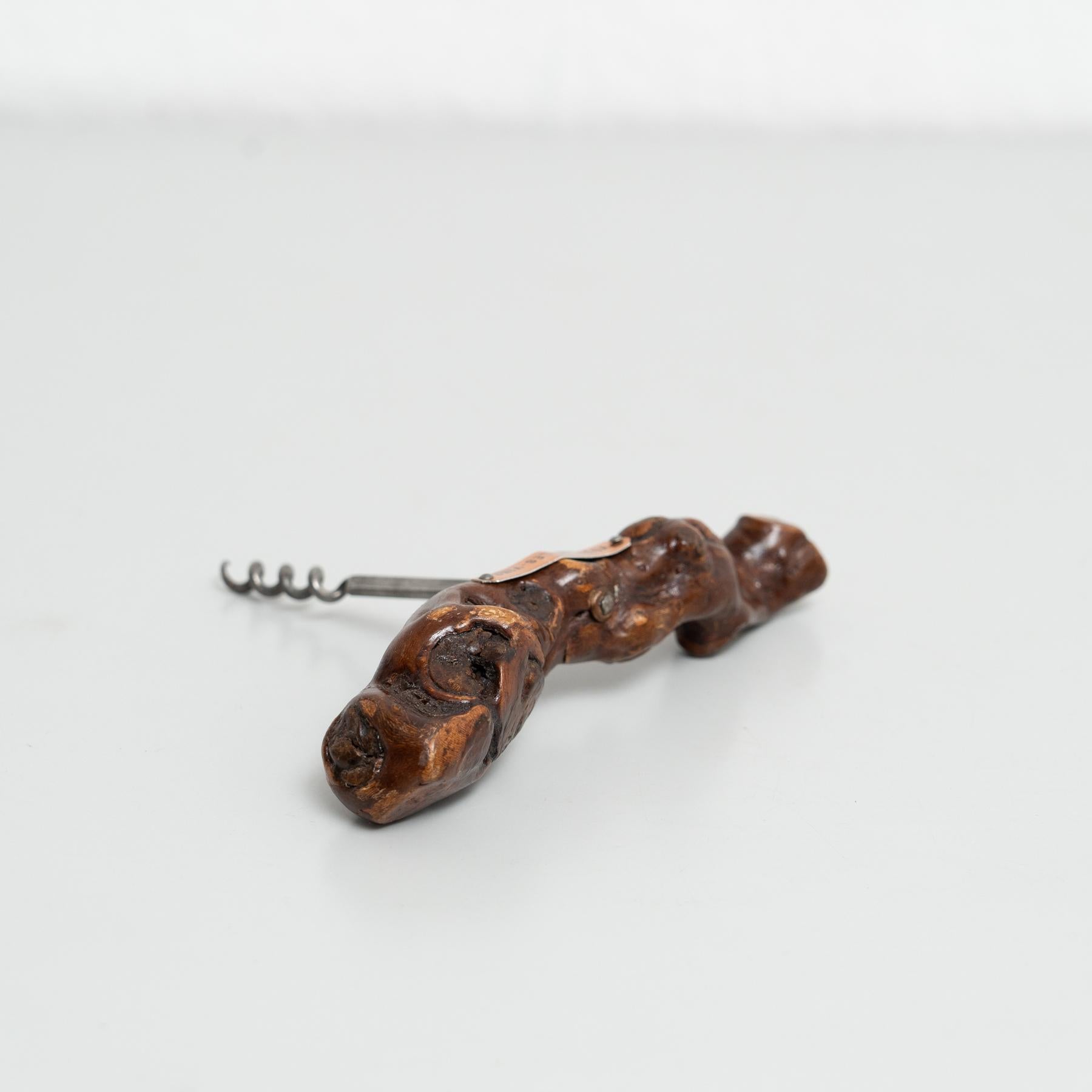 Unique 1930s French Vine Wood Corkscrews by Laurent Siret – Set of 2 For Sale 11