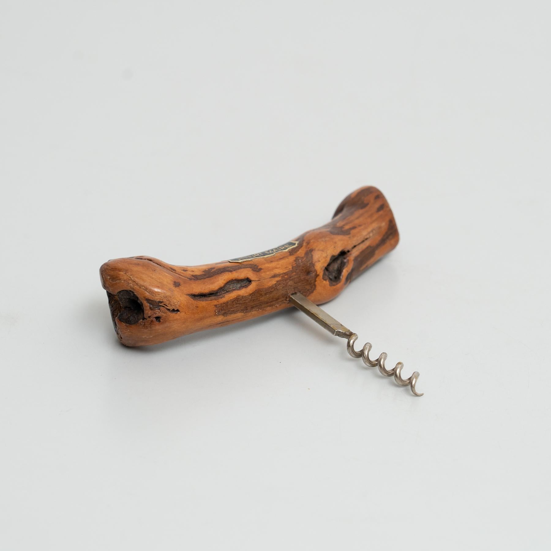 Unique 1930s French Vine Wood Corkscrews by Laurent Siret – Set of 2 For Sale 1