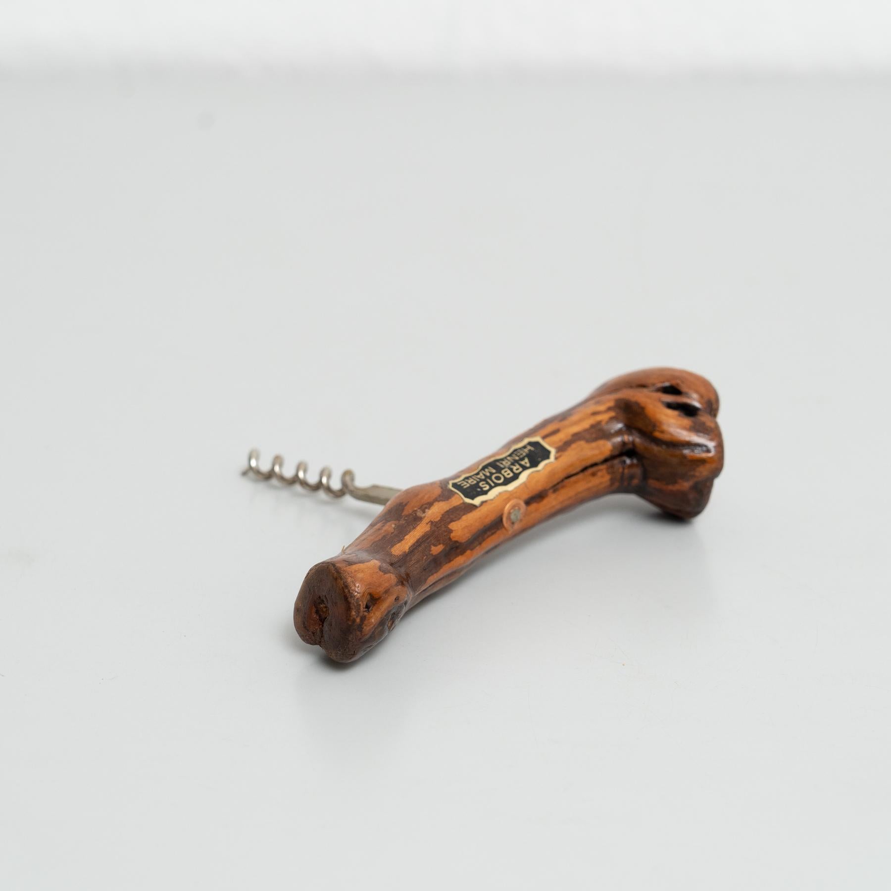 Unique 1930s French Vine Wood Corkscrews by Laurent Siret – Set of 2 For Sale 4