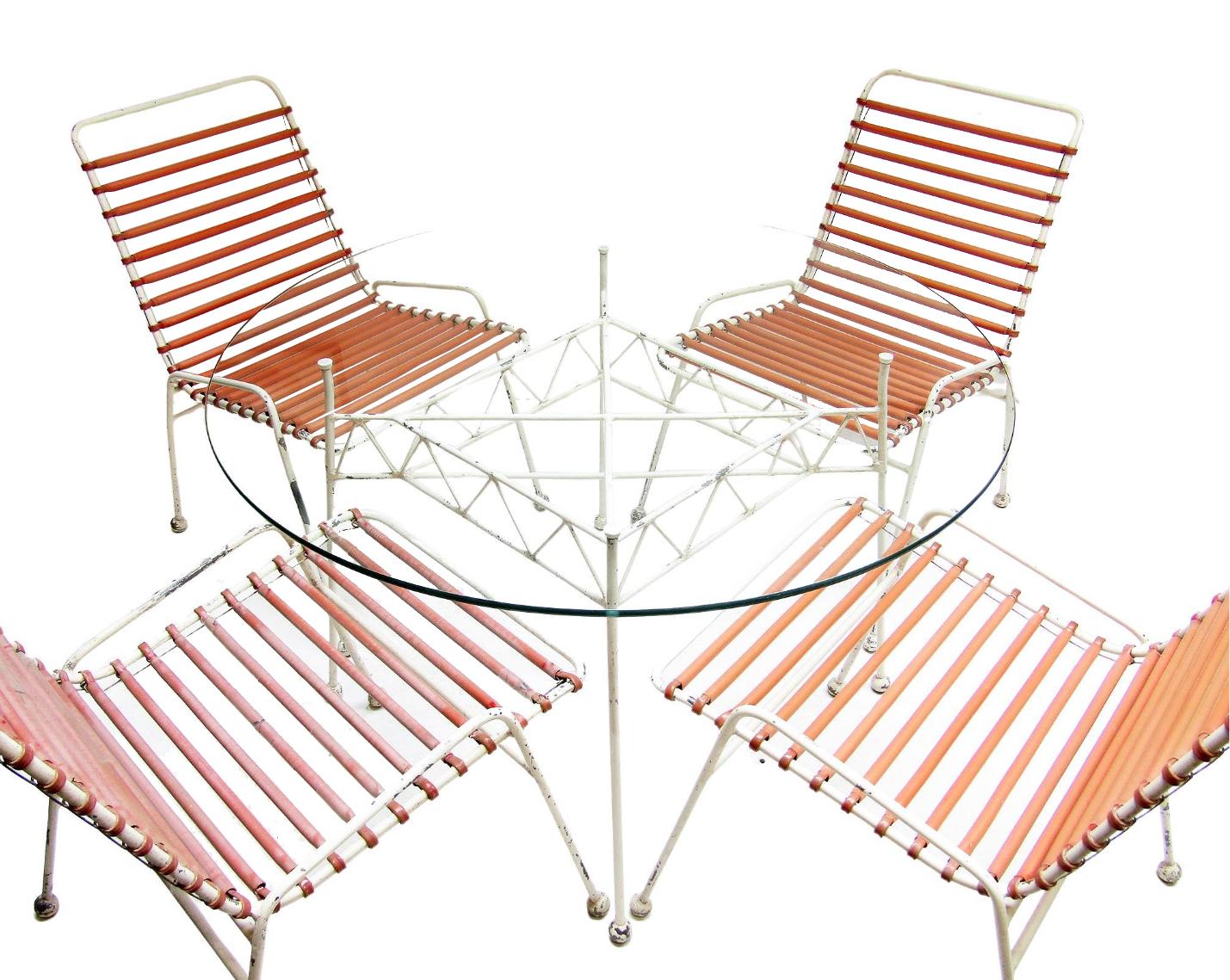 Unique 1950s Springbok Garden Table and Chairs Set by Ernest Race For Sale 5