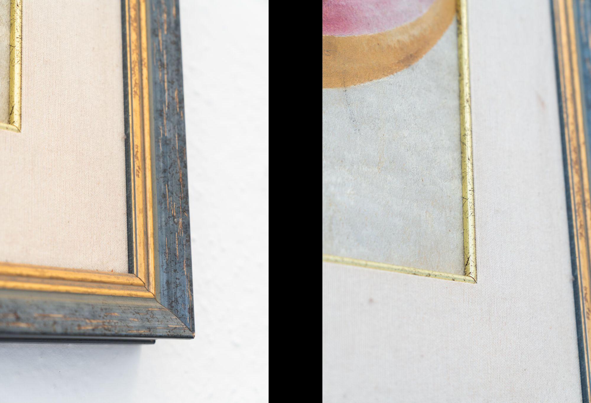 Pintura al óleo sobre latón única de los años 90 - Una fusión de arte y metalistería en Bueno estado para la venta en Manzano, IT