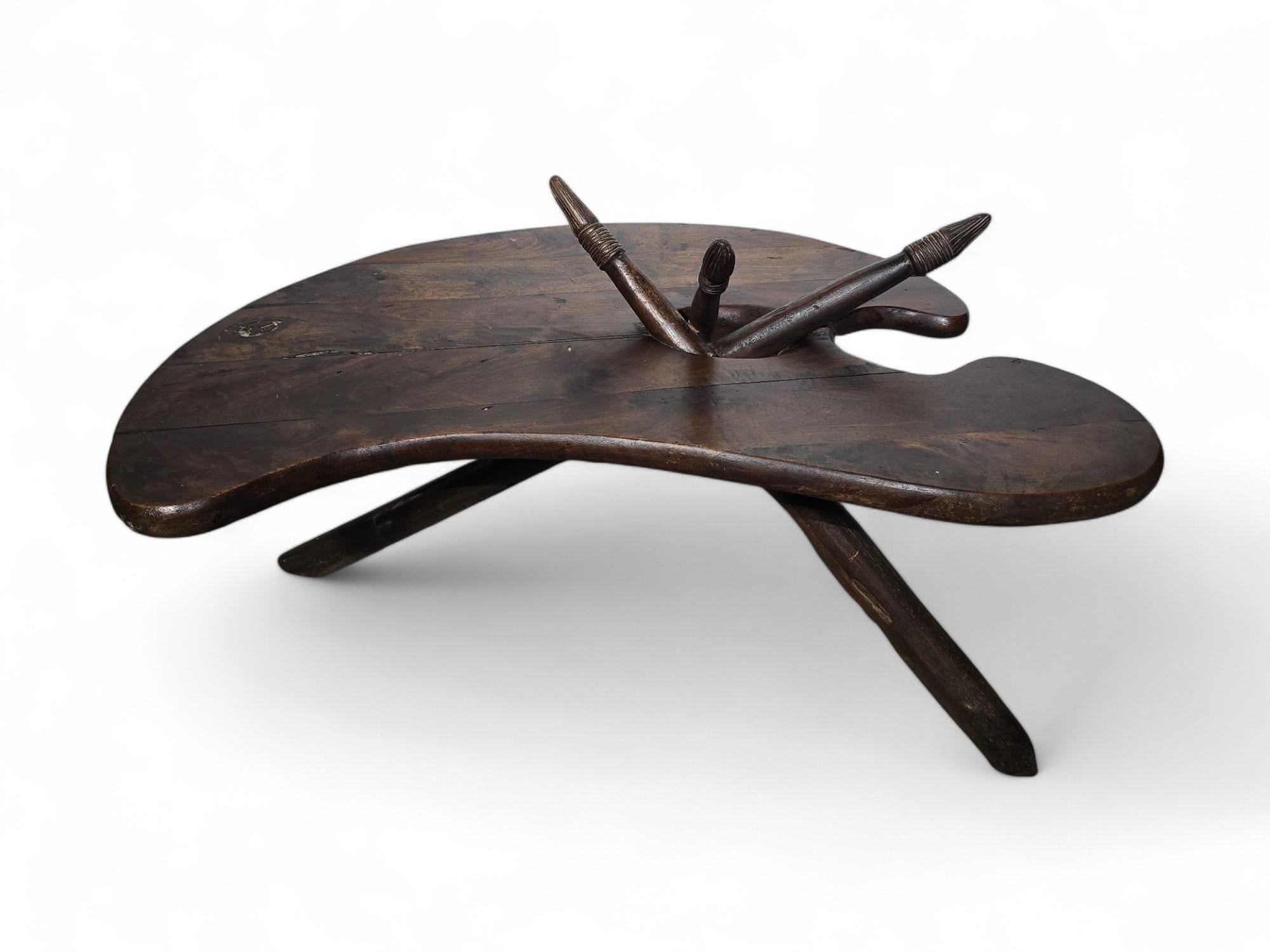 Table de palette de peintre français du 19e siècle unique en vente 9