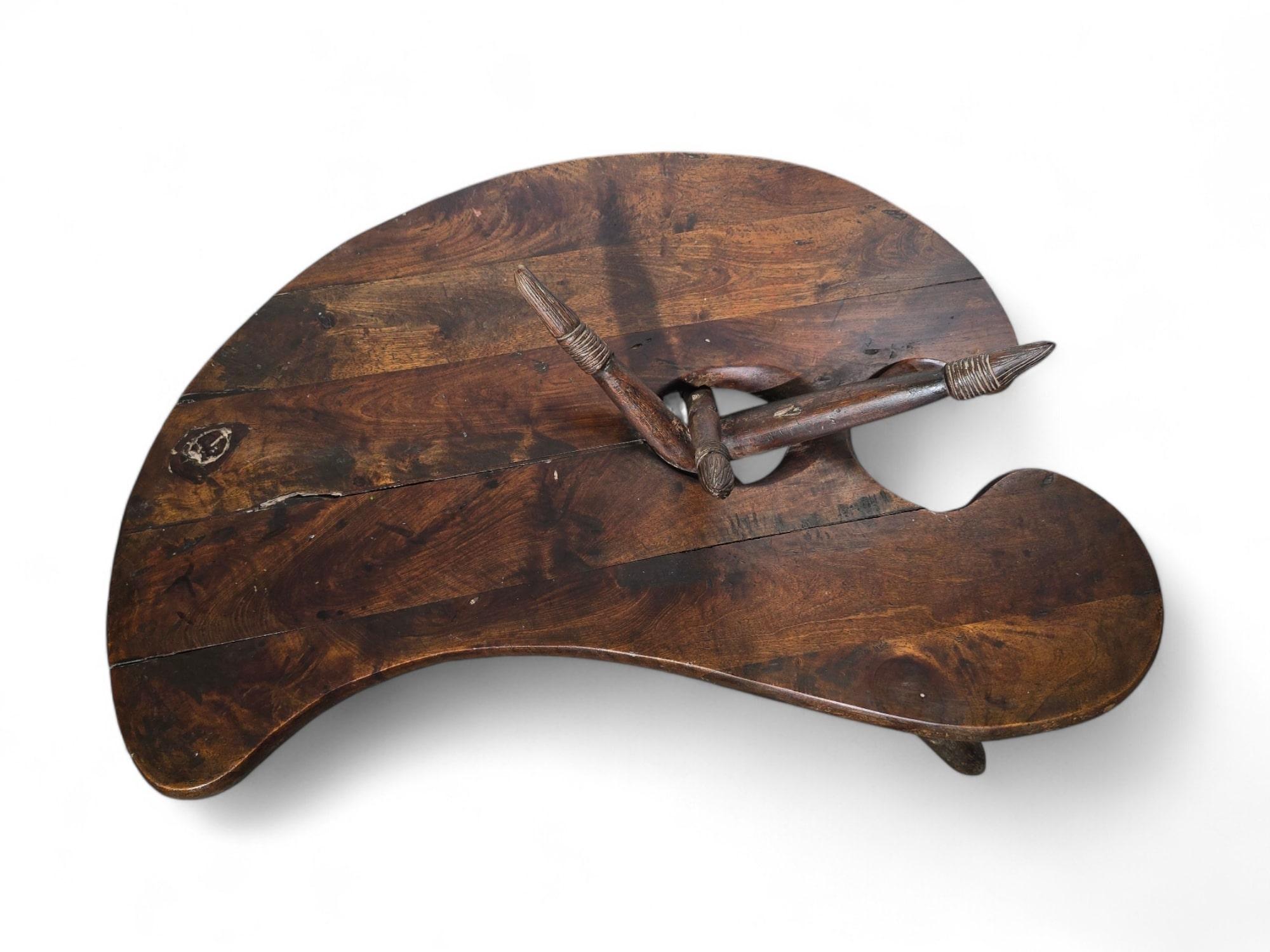 Table de palette de peintre français du 19e siècle unique en vente 10