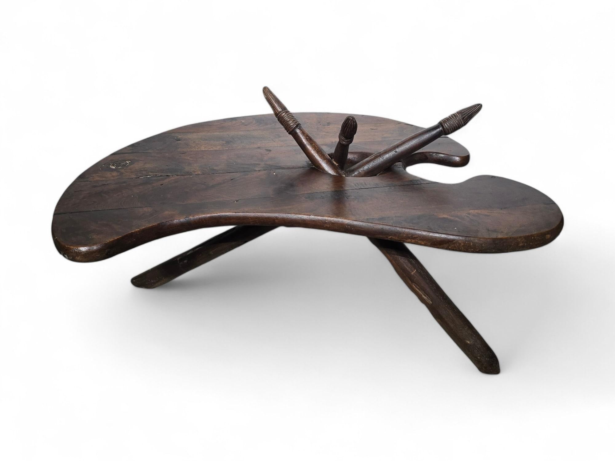 Table de palette de peintre français du 19e siècle unique en vente 11