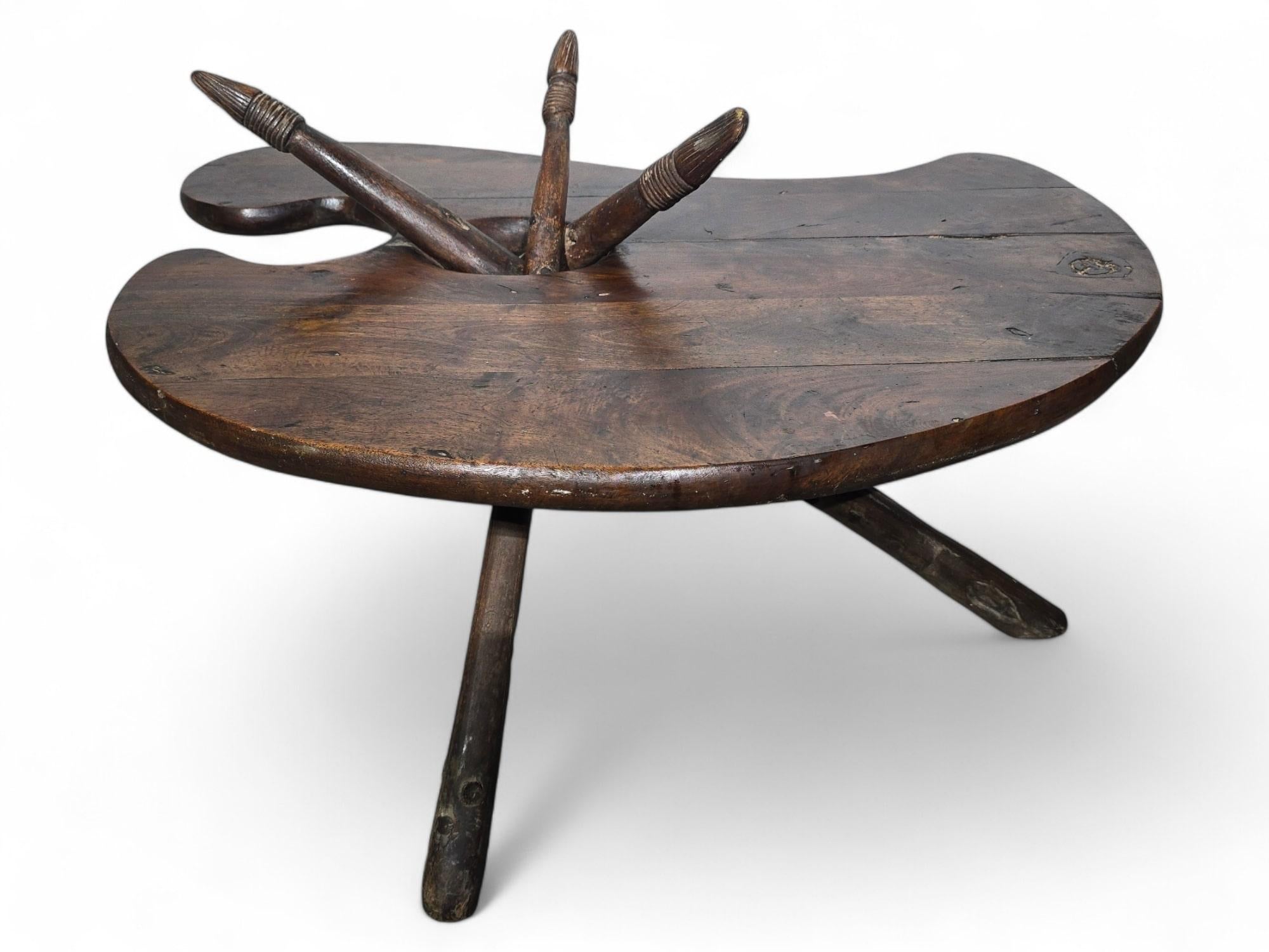 Table de palette de peintre français du 19e siècle unique en vente 4