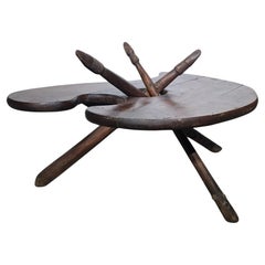 Table de palette de peintre français du 19e siècle unique
