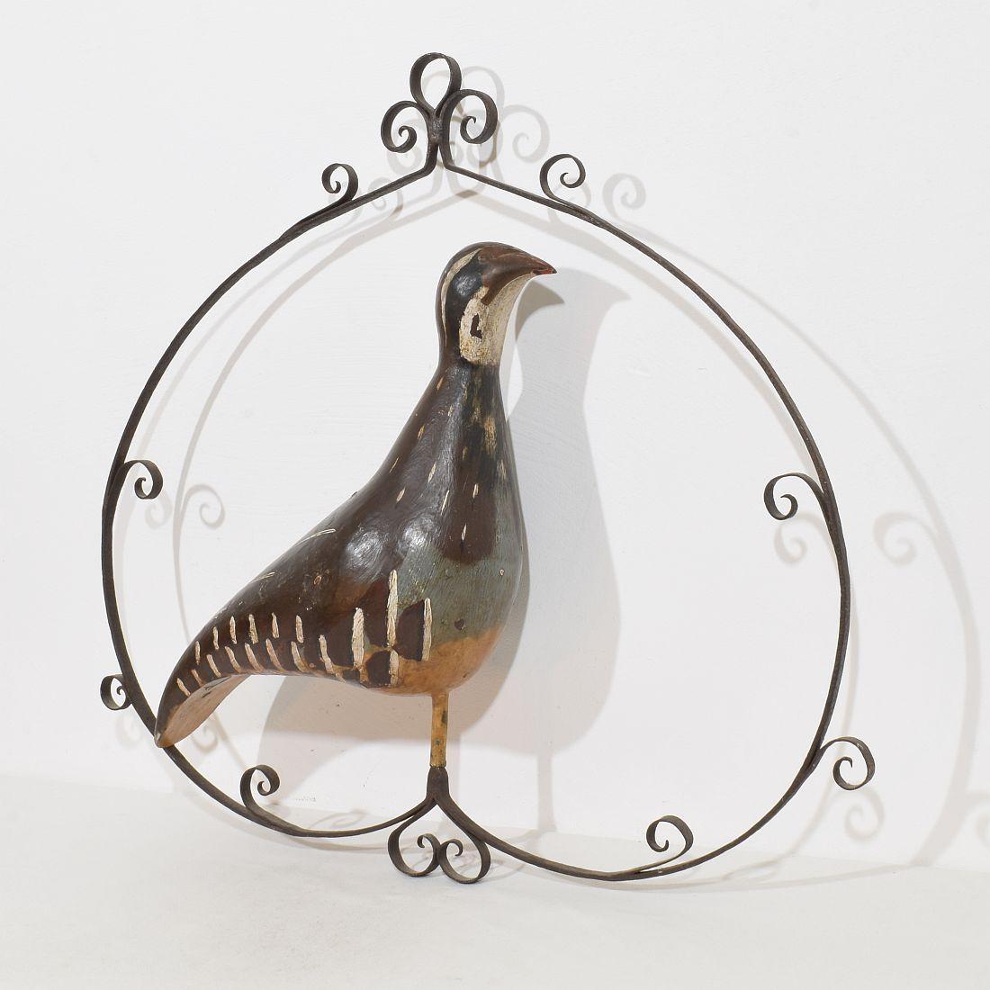 Unique 19th Century French Shop Sign with a Grouse In Good Condition For Sale In Buisson, FR