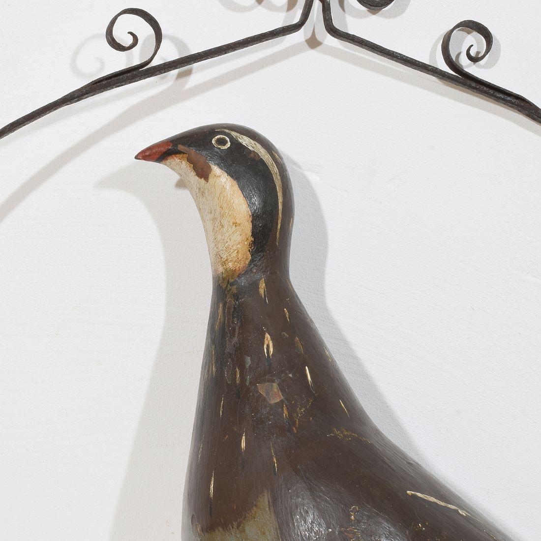 Unique 19th Century French Shop Sign with a Grouse For Sale 2