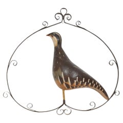 Unique 19th Century French Shop Sign with a Grouse