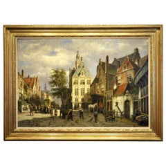 Antique Unique 19th Century Oil Painting (125 x 86 cm) by Dutch Painter W. Koekkoek