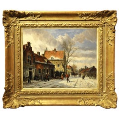 Unique 19th Century Oil Painting (44 x 37 cm) by Painter A. Eversen