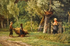Unique 19th Century Oil Painting (45x68cm) by Dutch Painter W. Van Borselen