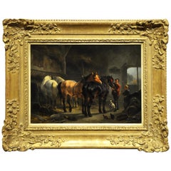 Unique 19th Century Oil Painting (48 x 34 cm) by Dutch Painter W. Verschuur