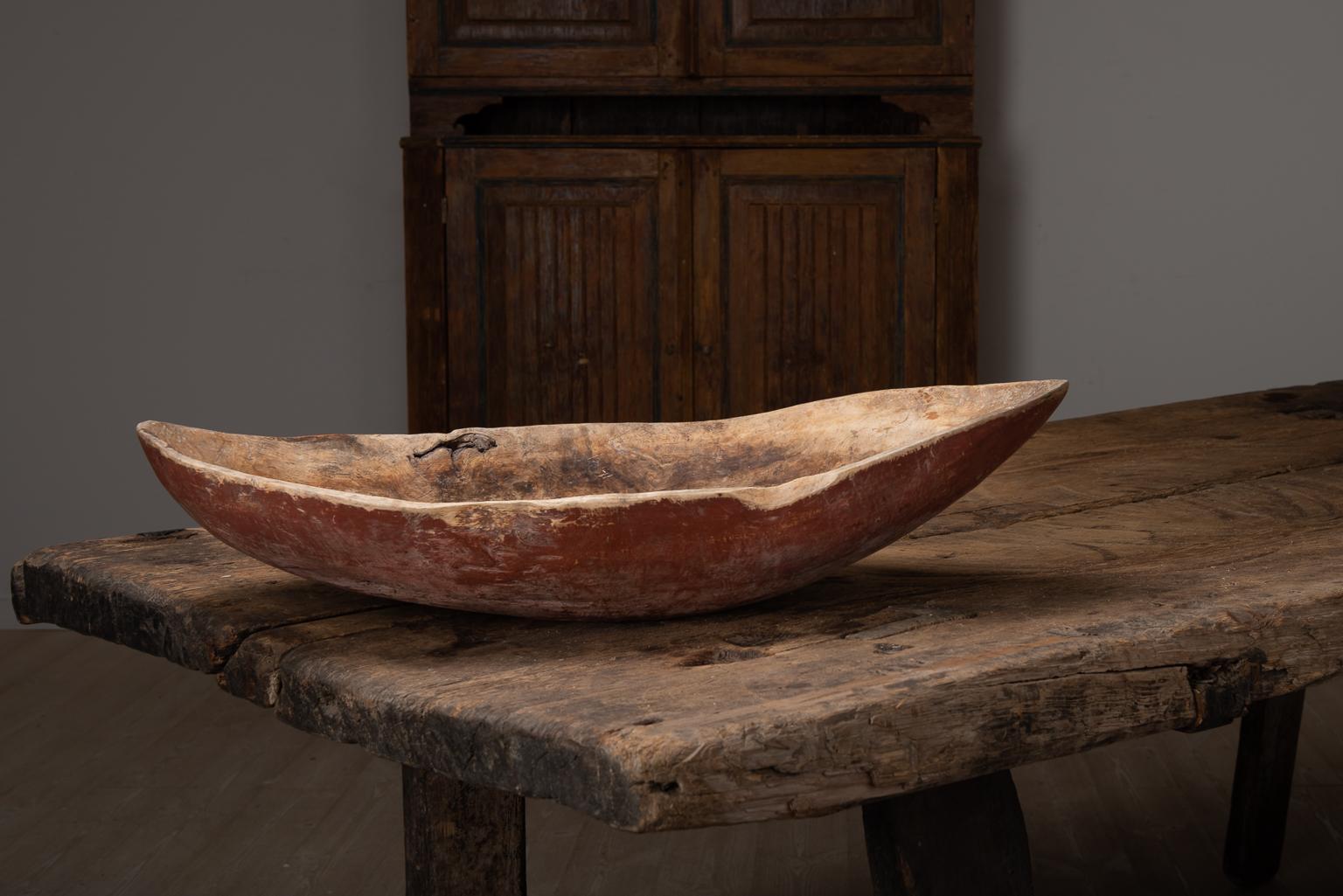 Unique 19th Century Wooden Bowl from Northern Sweden In Good Condition In Kramfors, SE