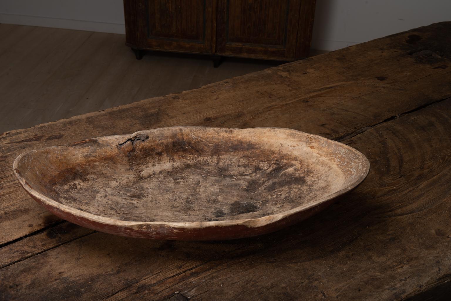 Pine Unique 19th Century Wooden Bowl from Northern Sweden