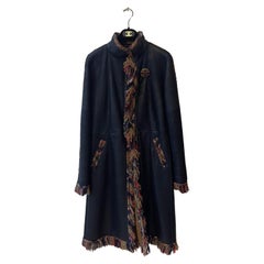 Unique 2013 CHANEL Edinburg Collection Manteau en tweed et shearling