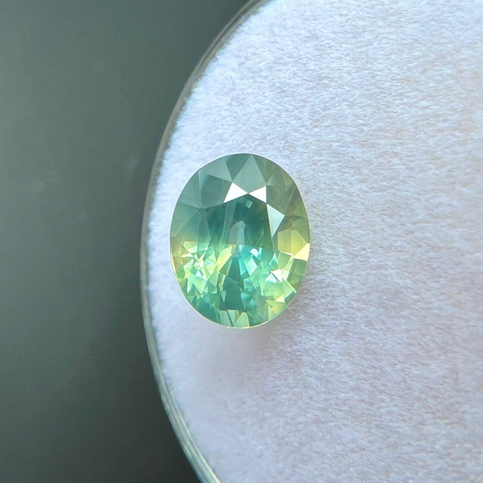 Única Gema de Zafiro Australiano de Color Parti Azul Verde de 2,02ct Talla Ovalada 8,2x6,6mm Corte oval en venta