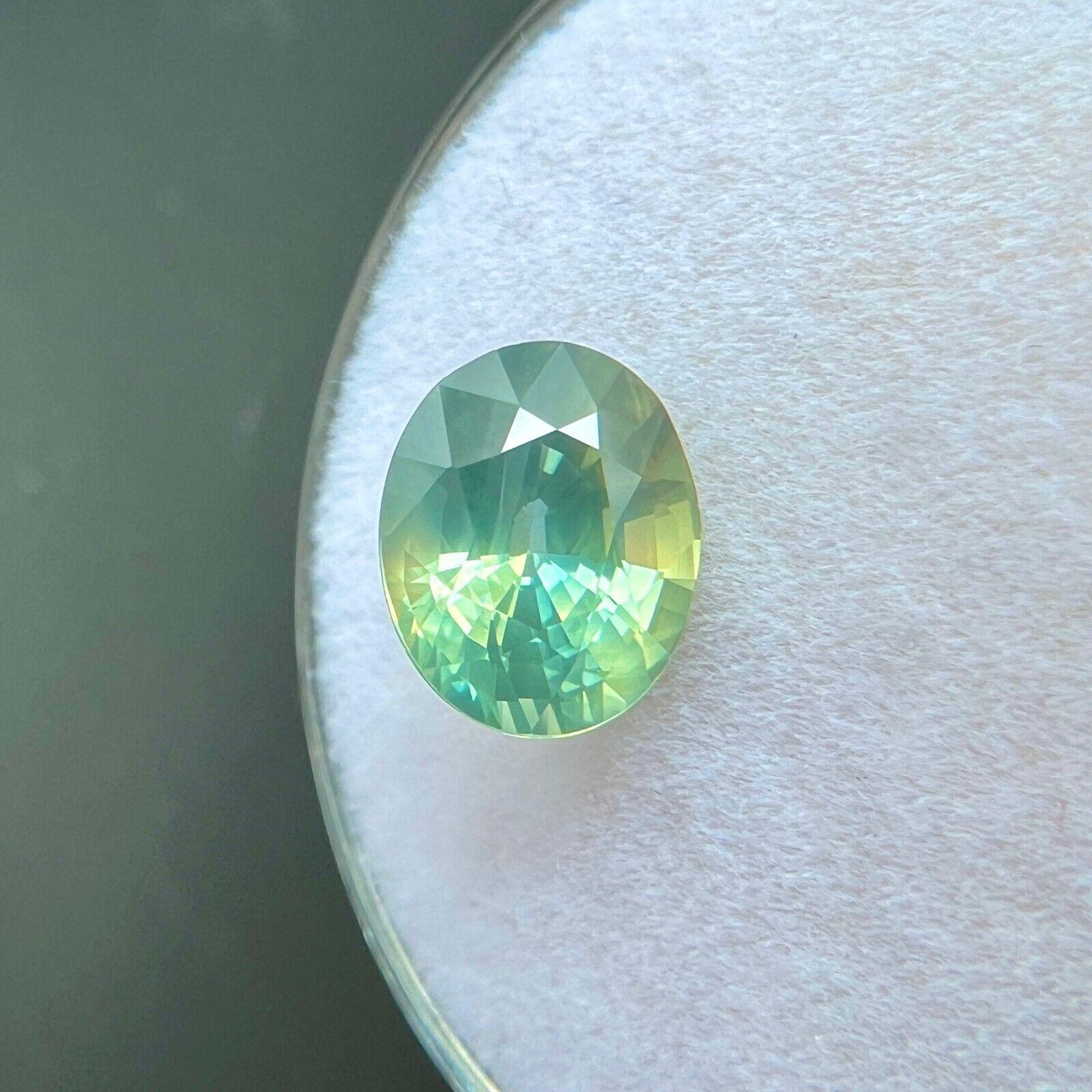 Única Gema de Zafiro Australiano de Color Parti Azul Verde de 2,02ct Talla Ovalada 8,2x6,6mm en Nuevo estado para la venta en Birmingham, GB