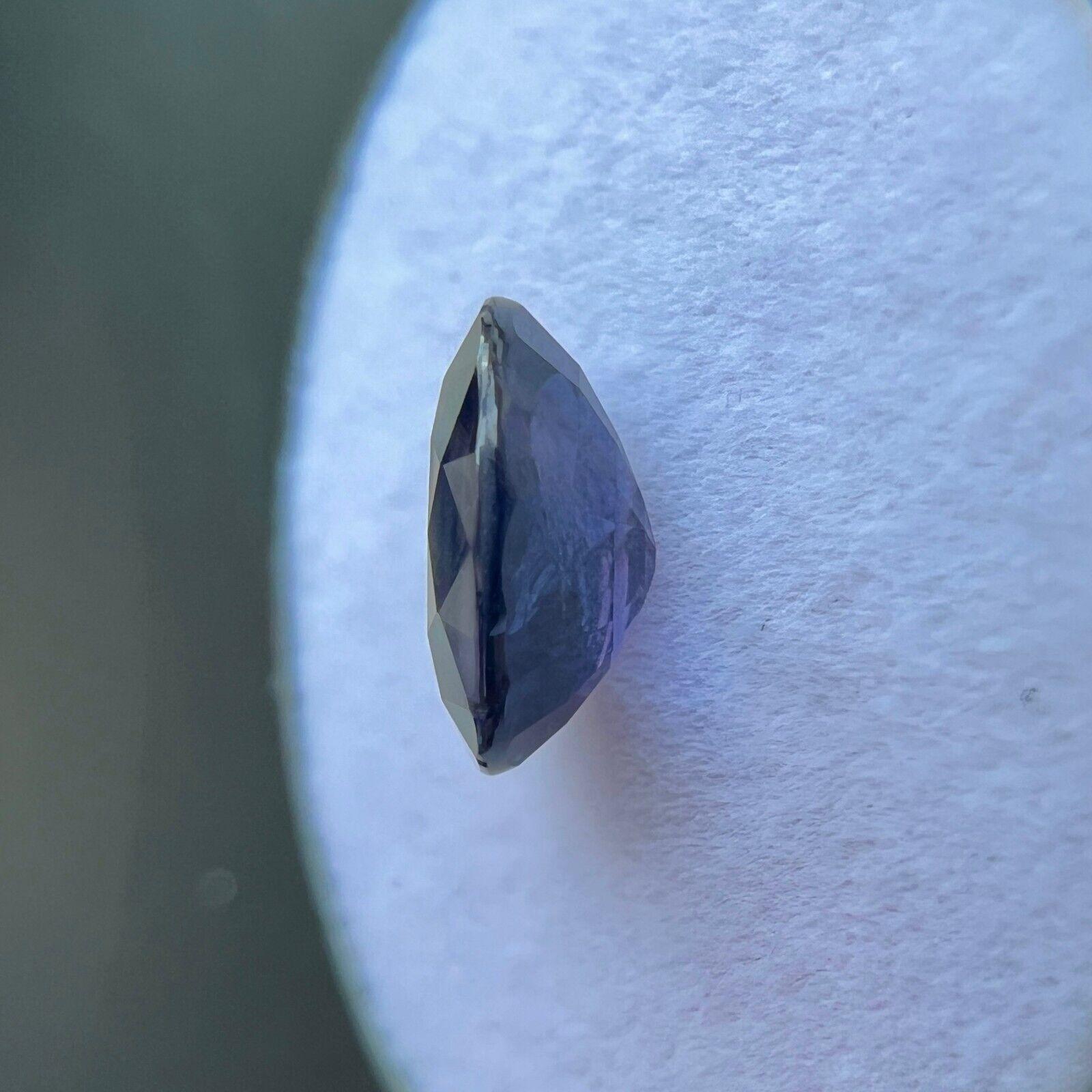 Unique 2.09Ct Sapphire Gia Certified Parti Colour Purple Blue Untreated Oval Cut For Sale 3