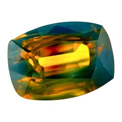 Unique 2.12ct Yellow Blue Bi Colour Sapphire Australia Cushion Cut 8.5x6mm Gem
