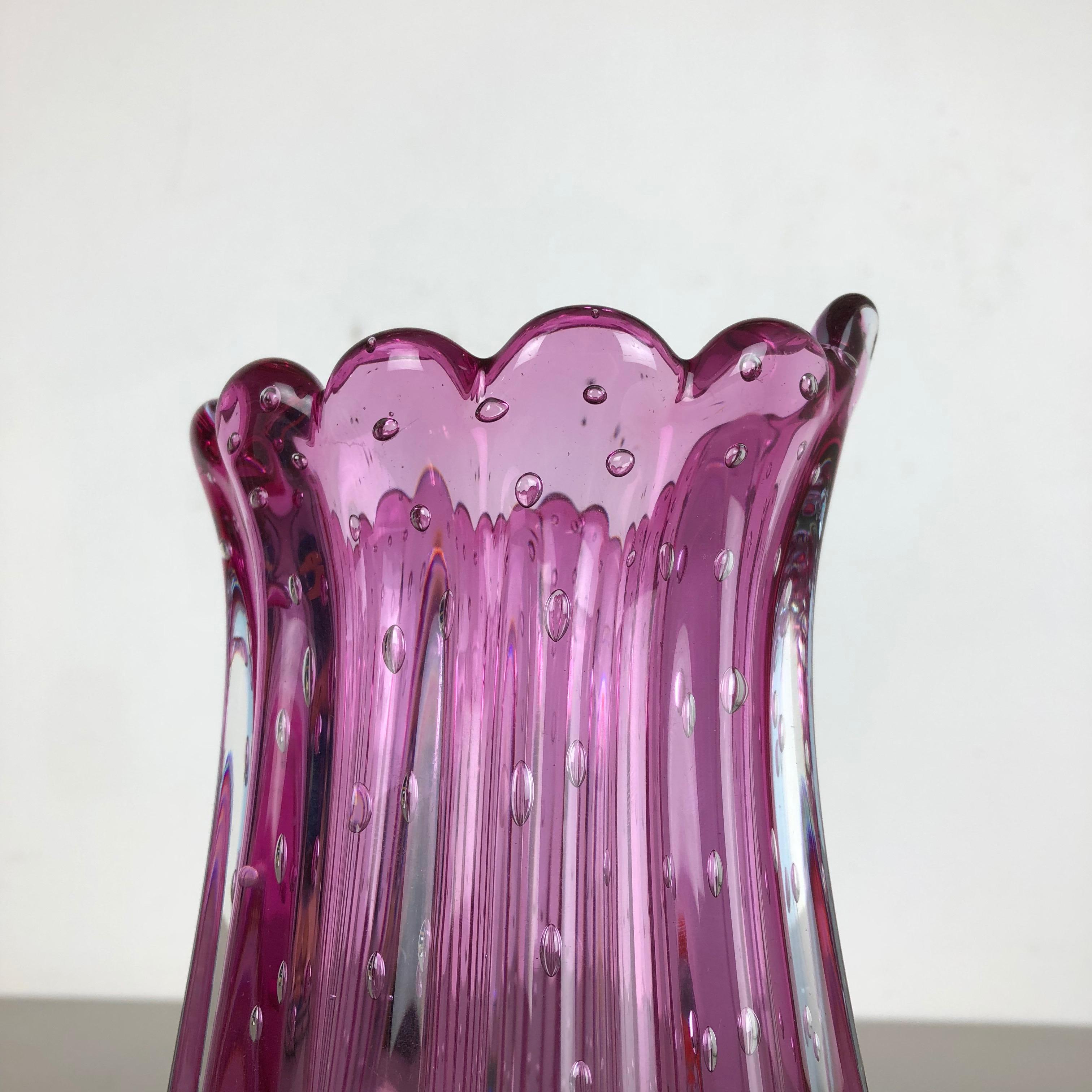 Unique Bullicante Murano Glass Vase by Archimede Seguso, Italy, 1970s 5