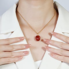 Unique 22ct Agate Pendant in 18K Yellow Gold - (Chain Not Included)