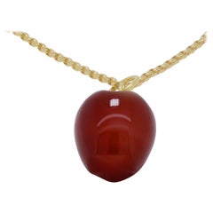 Unique 22ct Agate Pendant in 18K Yellow Gold - (Chain Not Included)
