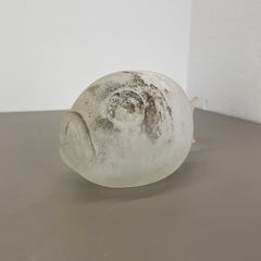 Einmaliges 24cm Murano "A SCAVO" Glas FISCH Objekt von Gino Cenedese, ITALIEN 1960