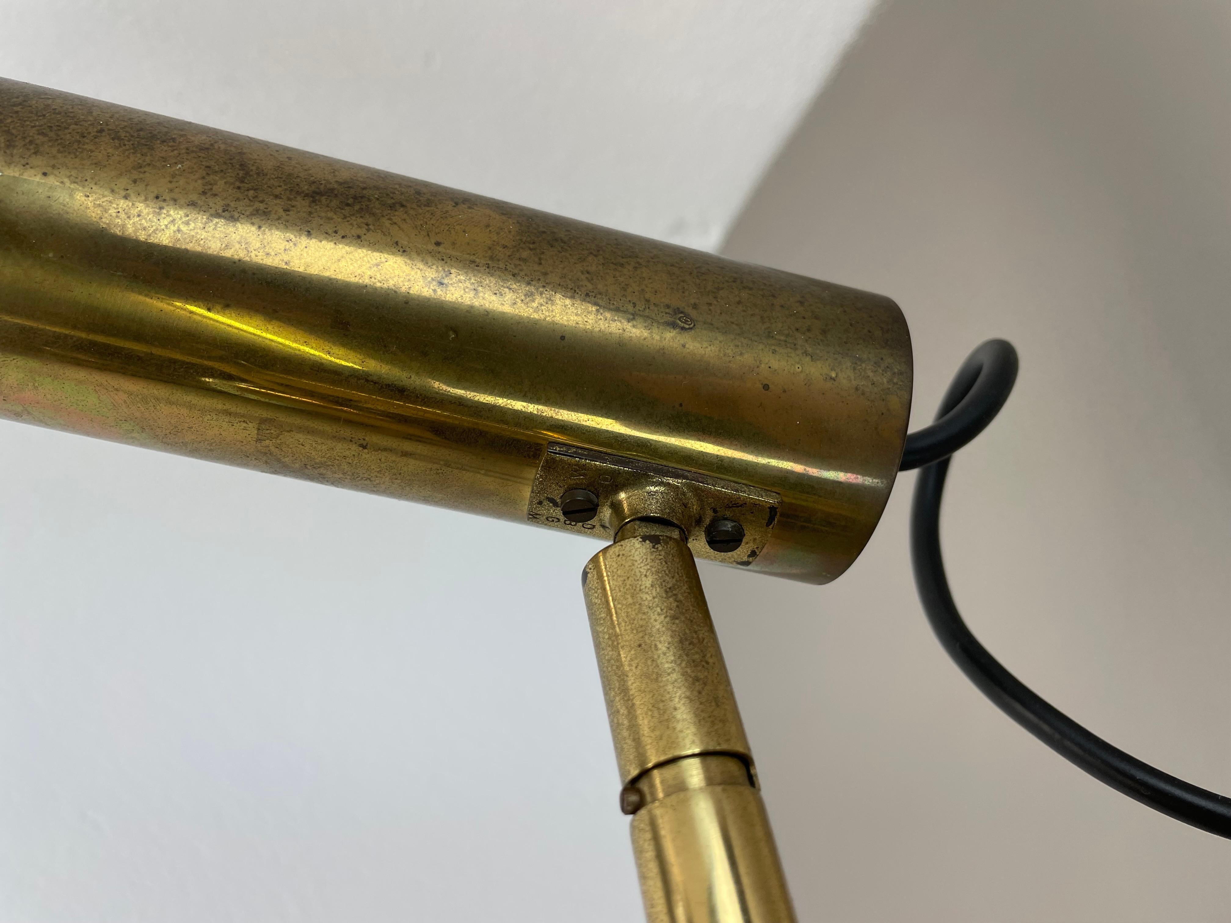 Plafonnier unique à 3 spots en laiton, style Koch & Lowy, OMI Lighting Allemagne, 1970 en vente 6