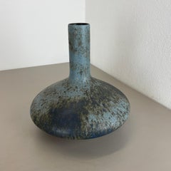 Einzigartige 31cm blaue Keramikvase „UFO“ von Otto Keramik, Deutschland, 1970