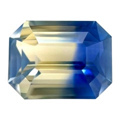 Unique 4.02ct GIA Certified Ceylon Sapphire Bi Colour Untreated Octagon Rare Gem