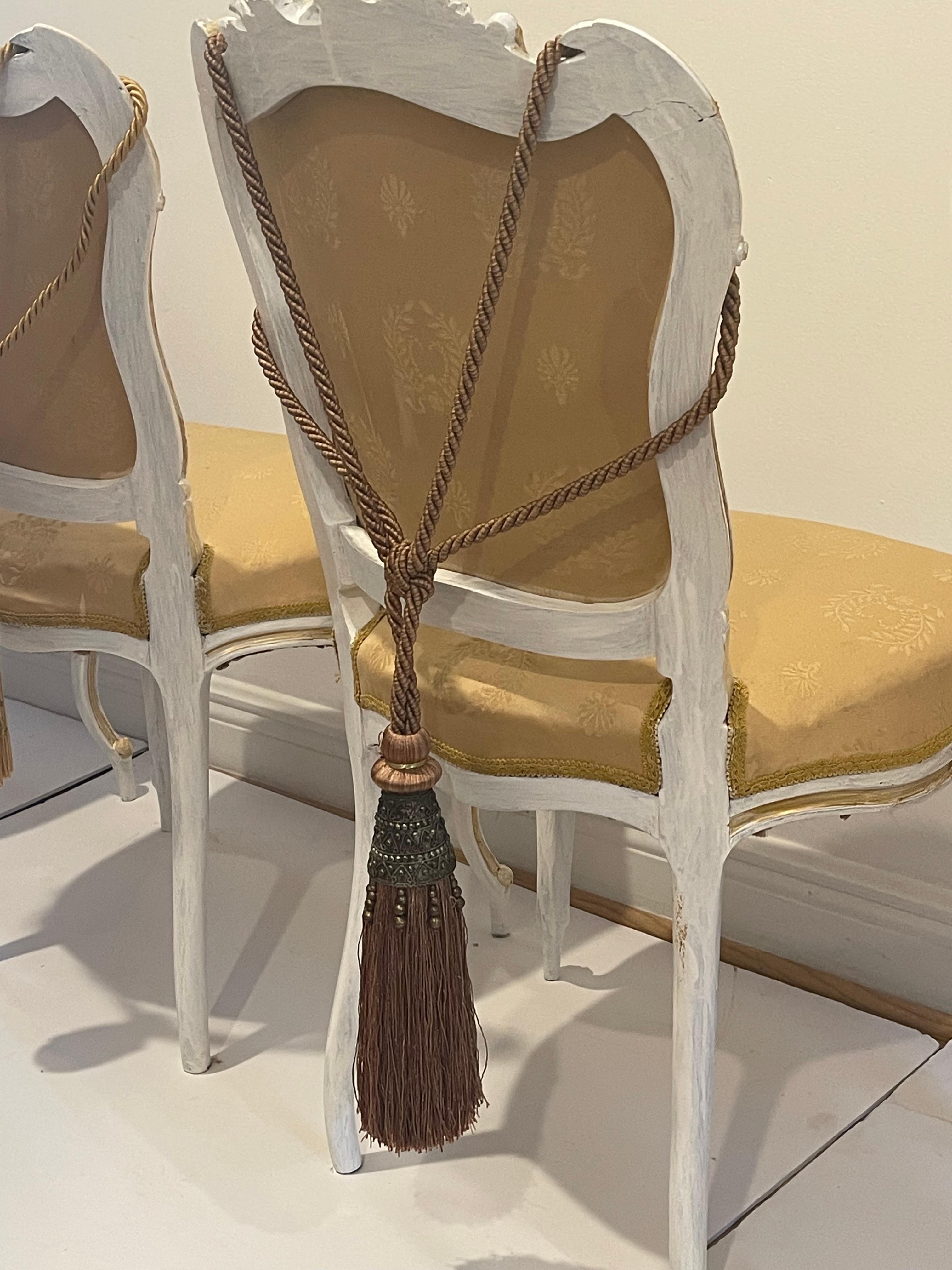 Fin du XIXe siècle Unique 4S French Antique 19 th c Walnut Chairs Redisigned en vente