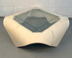 Unique 80s Italian Composite Coffee Table