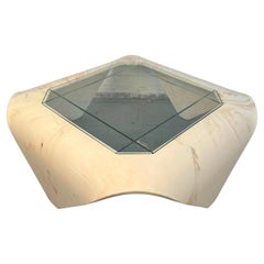 Unique 80s Italian Composite Coffee Table