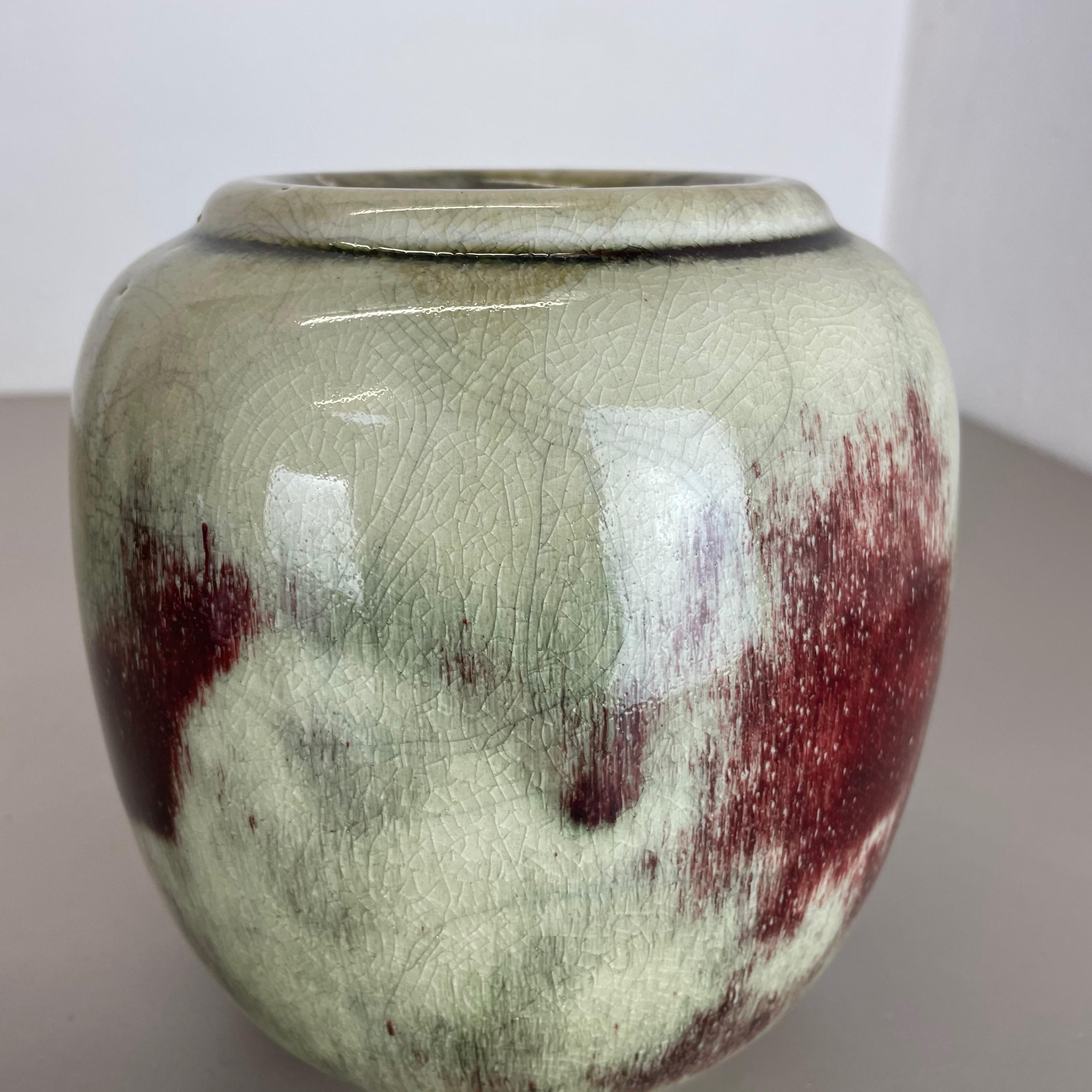 Unique Abstract Bauhaus Vase Pottery by WMF Ikora, Germany 1930s Art Deco For Sale 4