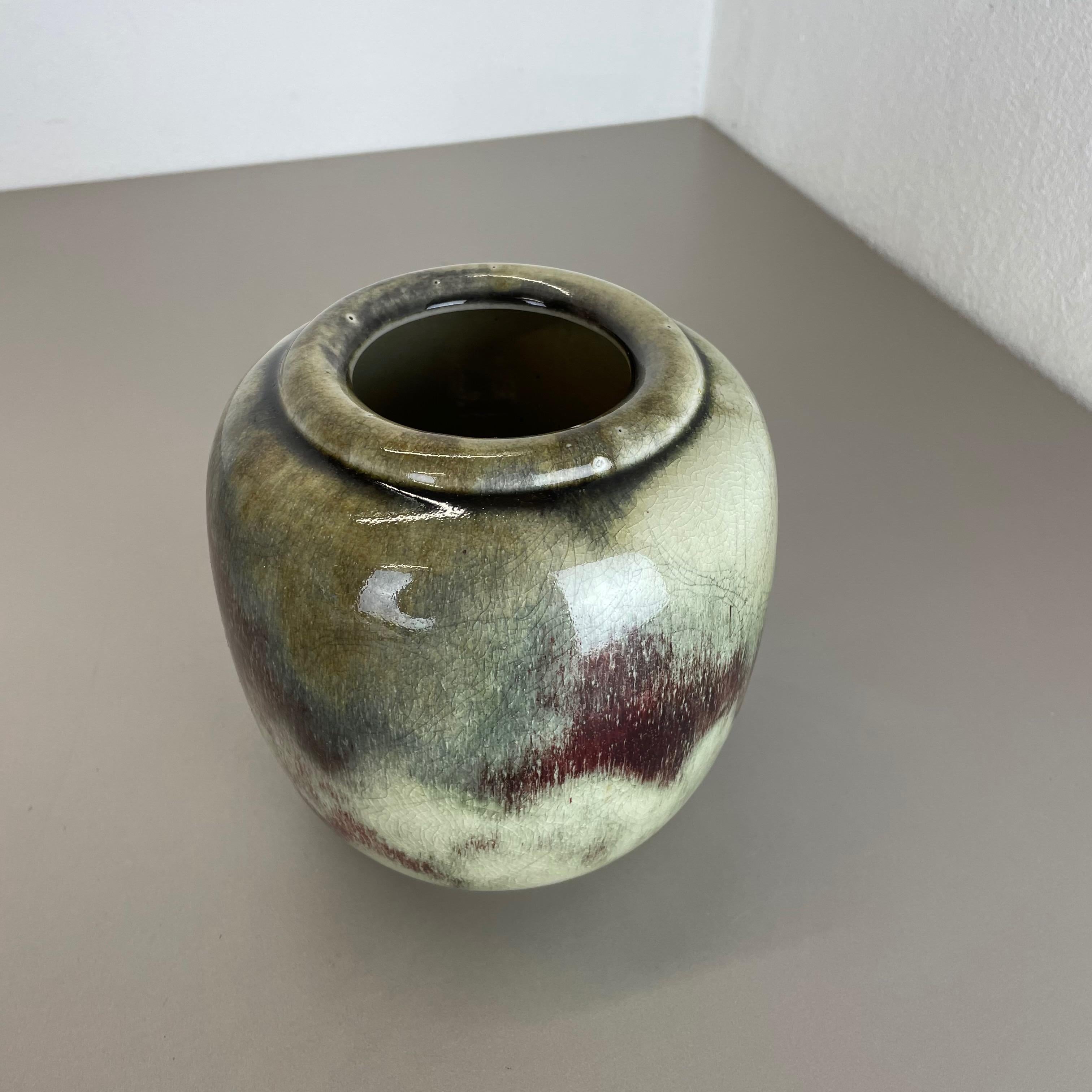 Einzigartige abstrakte Bauhaus-Vase-Keramik von WMF Ikora, Deutschland 1930er Jahre Art Deco im Zustand „Gut“ im Angebot in Kirchlengern, DE