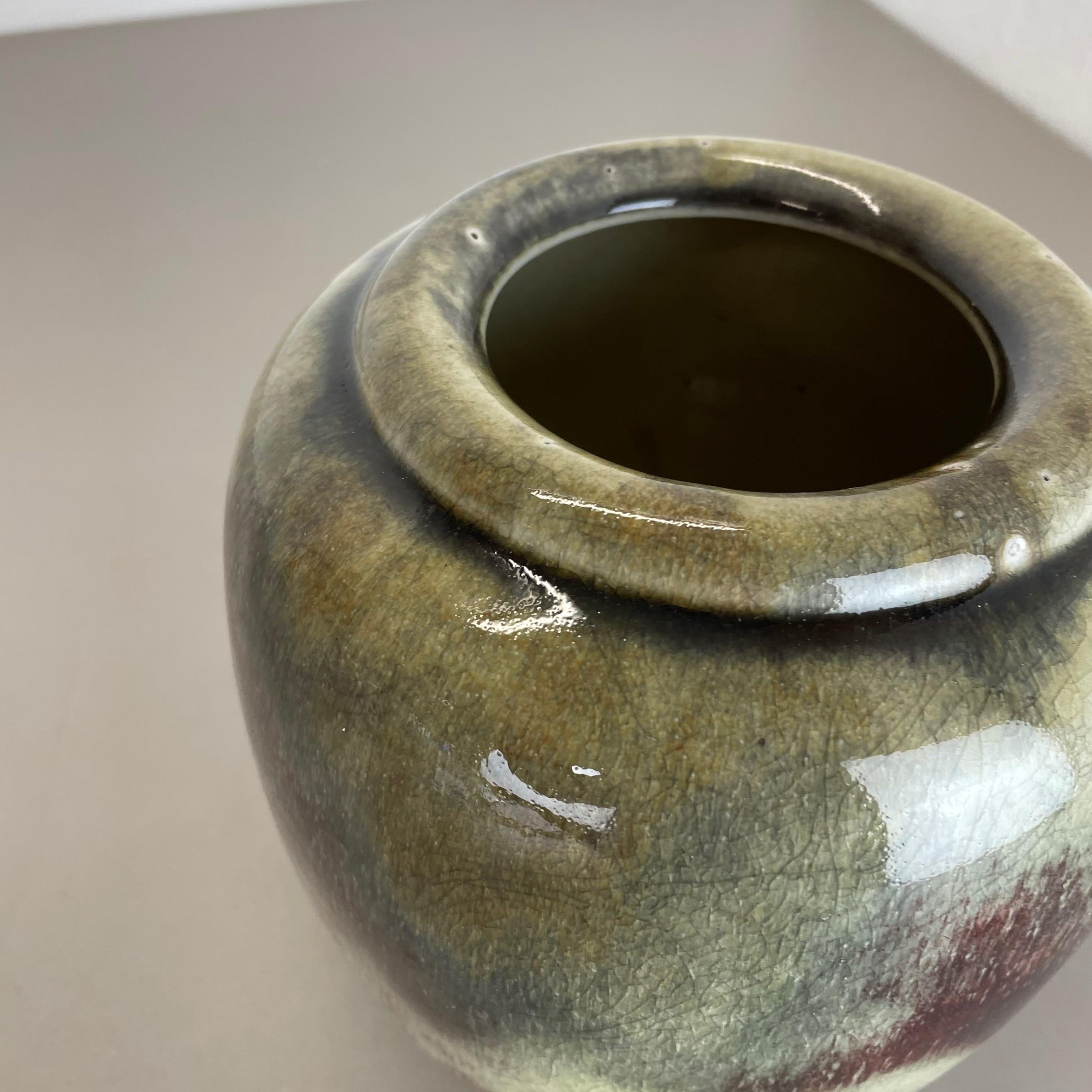Unique Abstract Bauhaus Vase Pottery by WMF Ikora, Germany 1930s Art Deco In Good Condition For Sale In Kirchlengern, DE