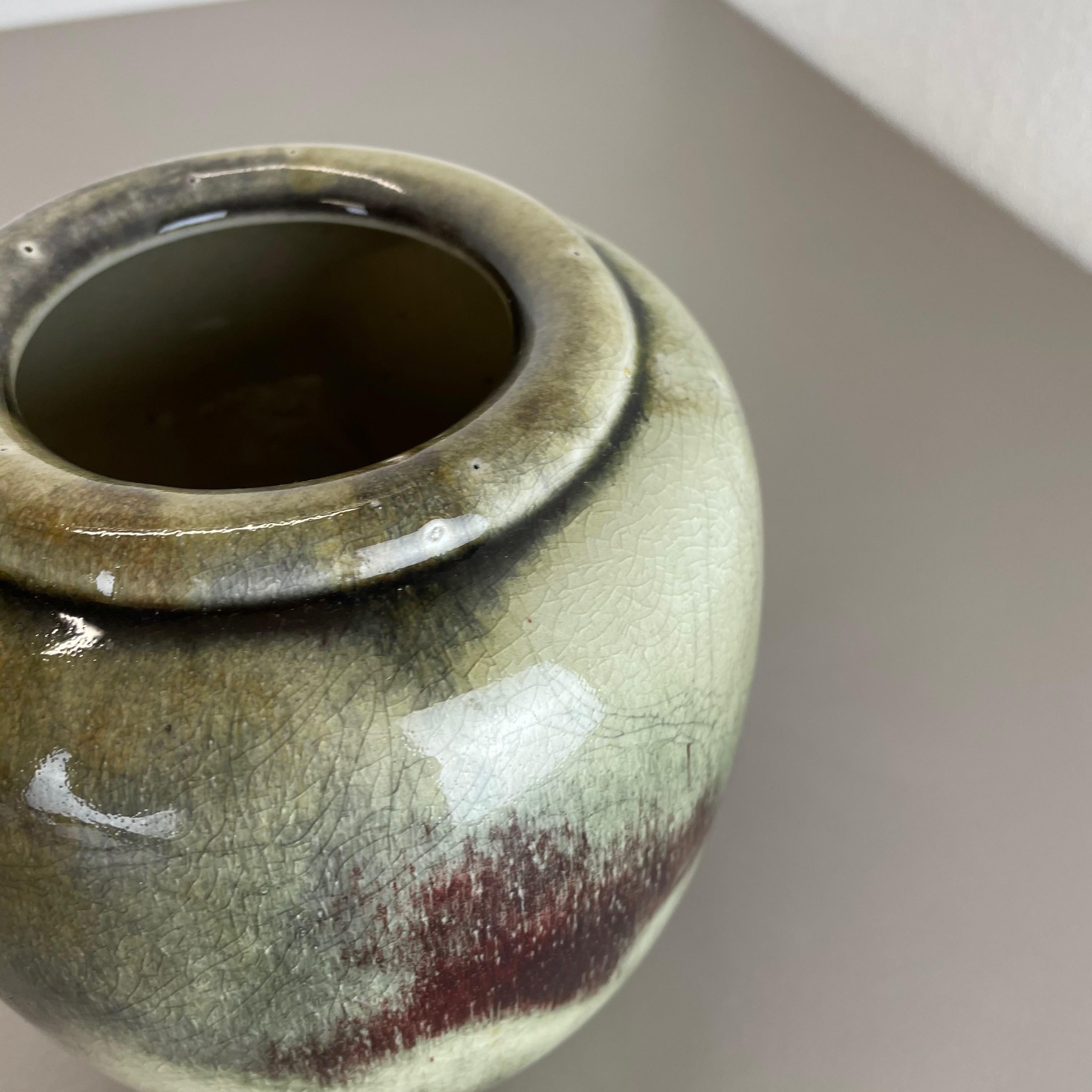 20th Century Unique Abstract Bauhaus Vase Pottery by WMF Ikora, Germany 1930s Art Deco For Sale