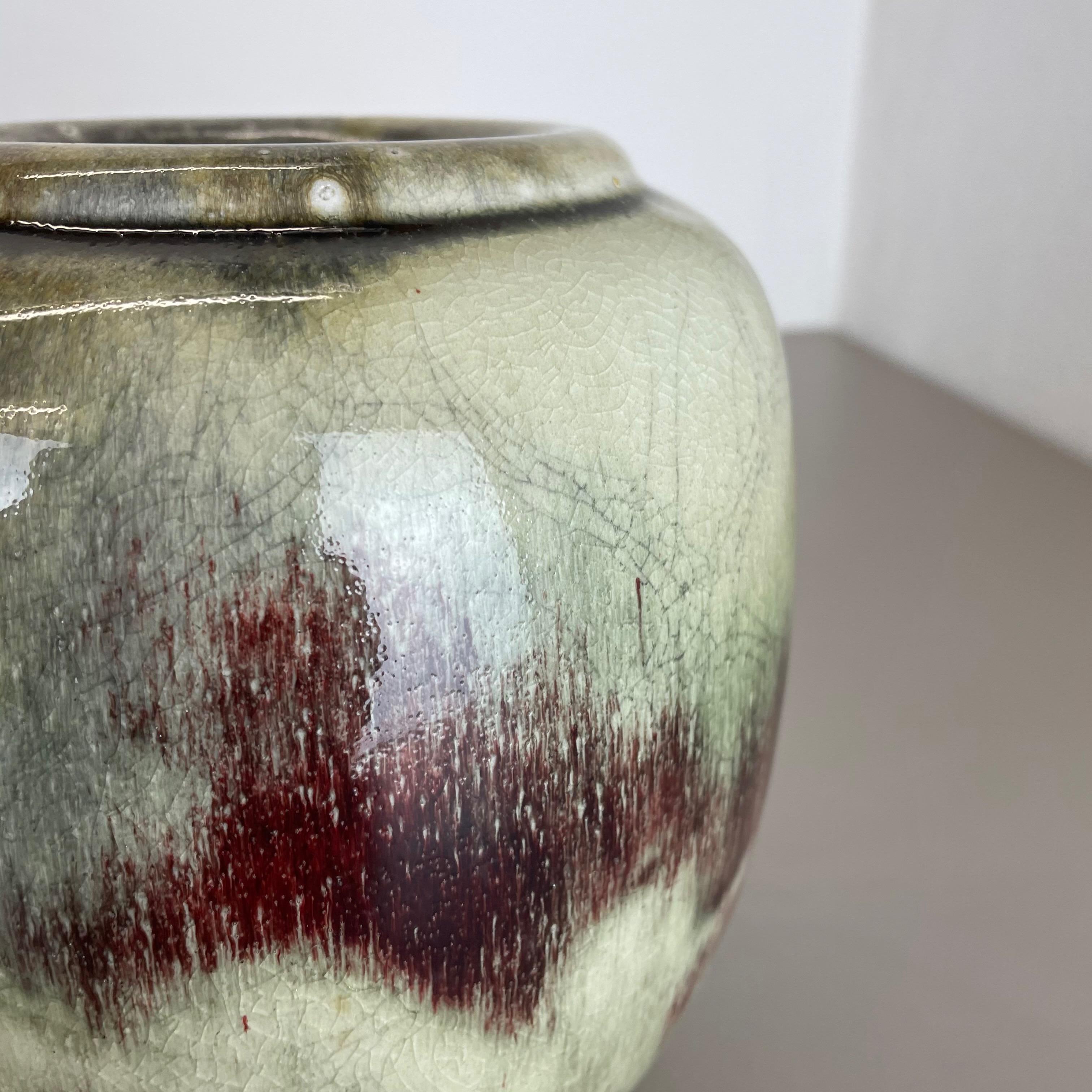 Ceramic Unique Abstract Bauhaus Vase Pottery by WMF Ikora, Germany 1930s Art Deco For Sale