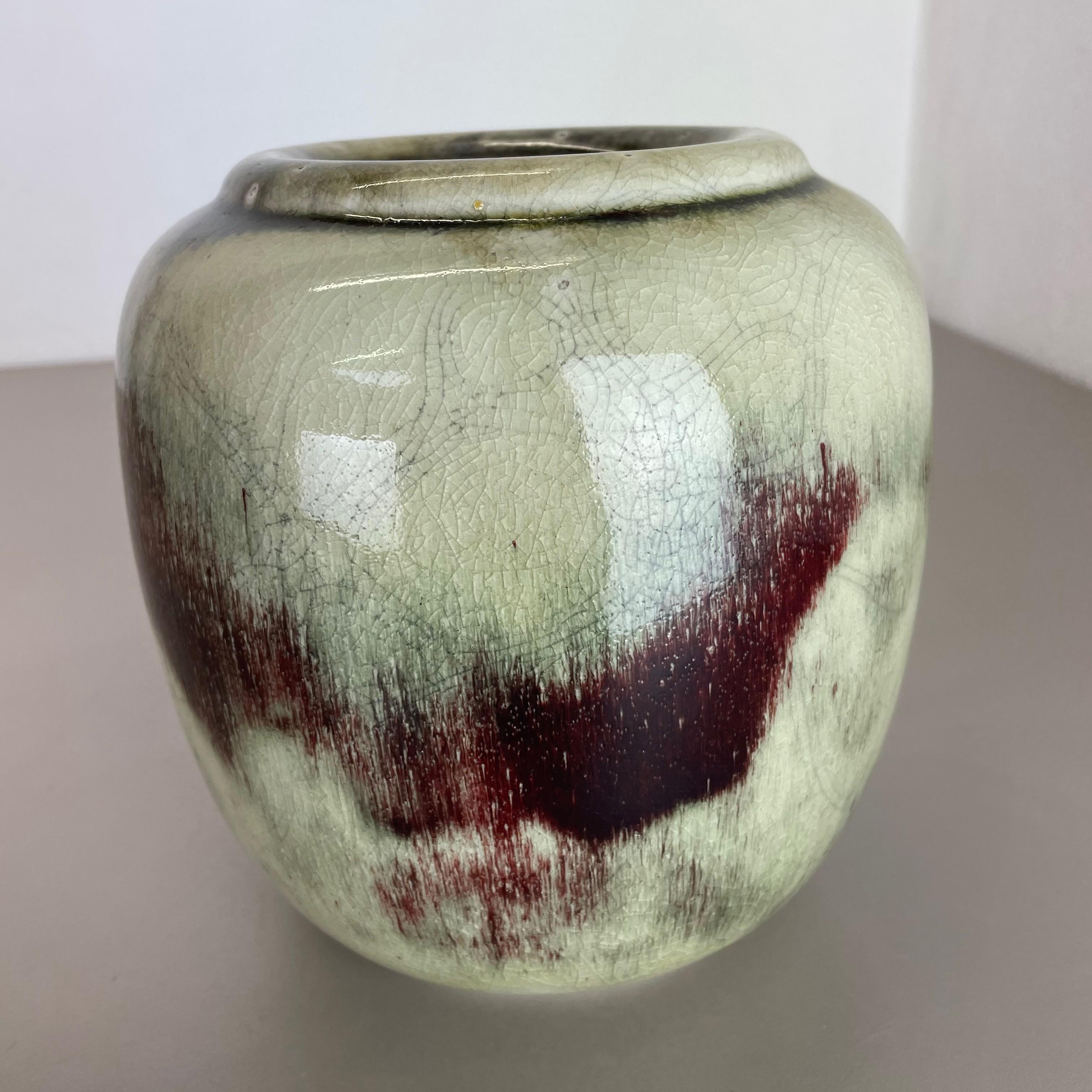 Unique Abstract Bauhaus Vase Pottery by WMF Ikora, Germany 1930s Art Deco For Sale 2