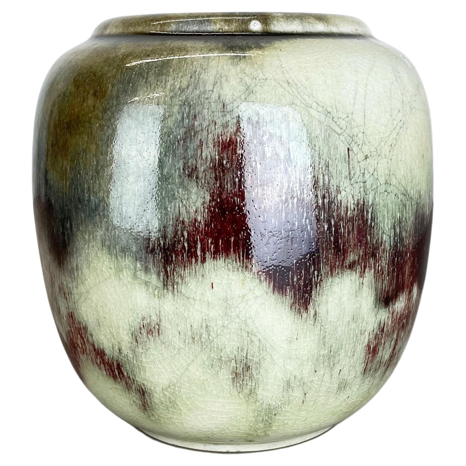 Unique Abstract Bauhaus Vase Pottery by WMF Ikora, Germany 1930s Art Deco For Sale