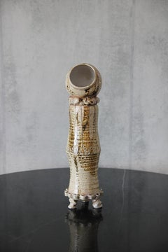 Unique Abstract Ceramic Figure in the Manner of Jacques Pouchain