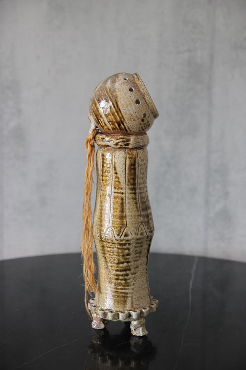Figure abstraite en céramique unique à la manière de Jacques Pouchain. Bon état - En vente à Los Angeles, CA