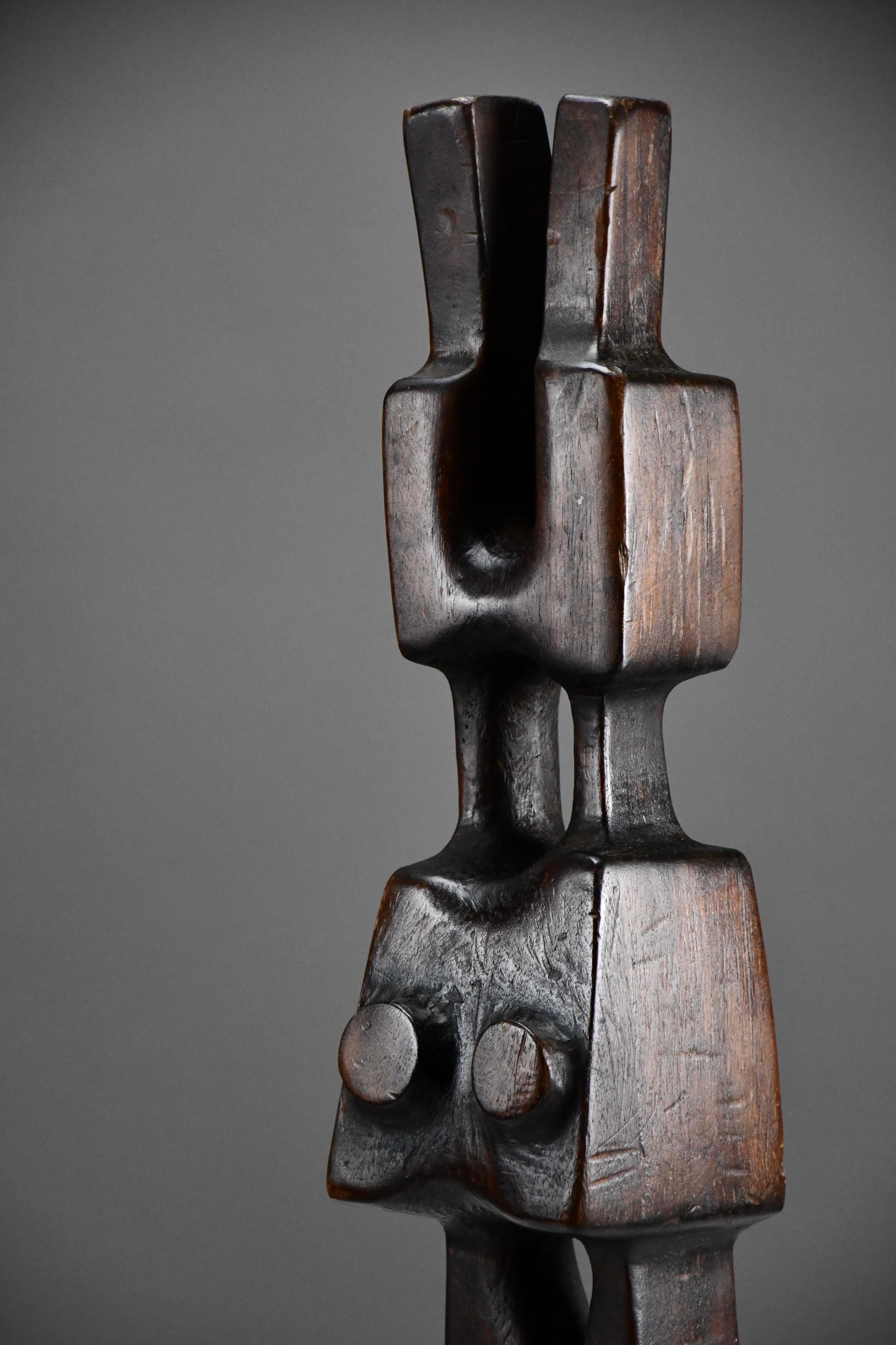 Escultura abstracta única de madera moderna de mediados de siglo Holandés en venta