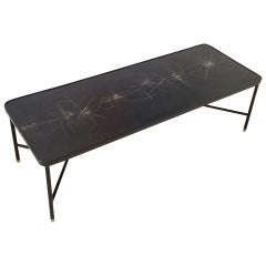 Unique Abstract Work on Italian Coffee Table, circa 1950