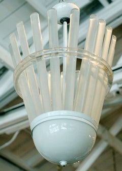 Lampadario a volano in acrilico unico di Paul Laszlo