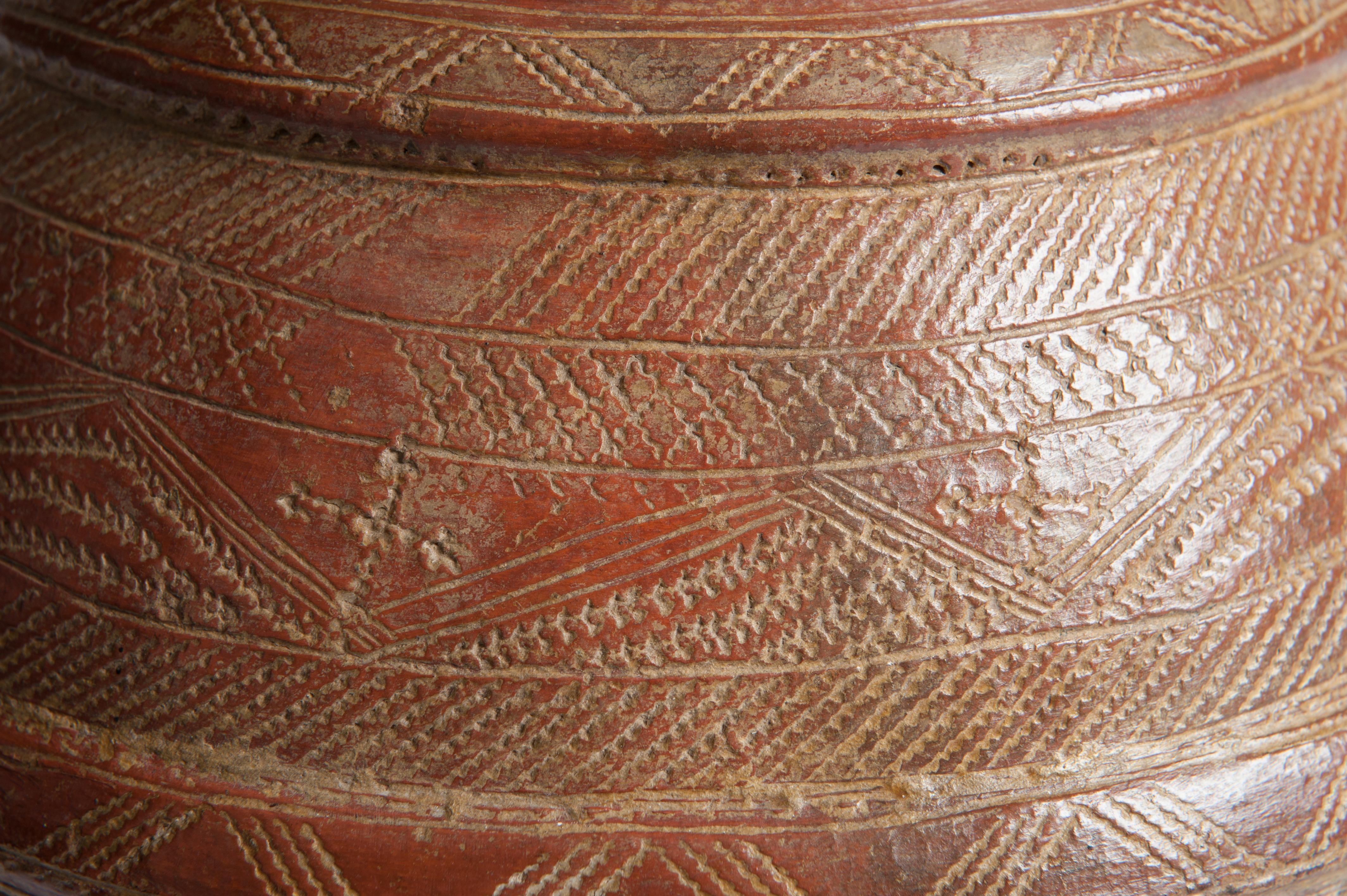 Malian Unique Africain Tribal Midcentury Terracotta Storage Jar from Mali